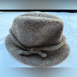Vintage Hansen Knit Wool Beanie Fedora Bucket Cloche Ladies Hat Zwicker Knitting